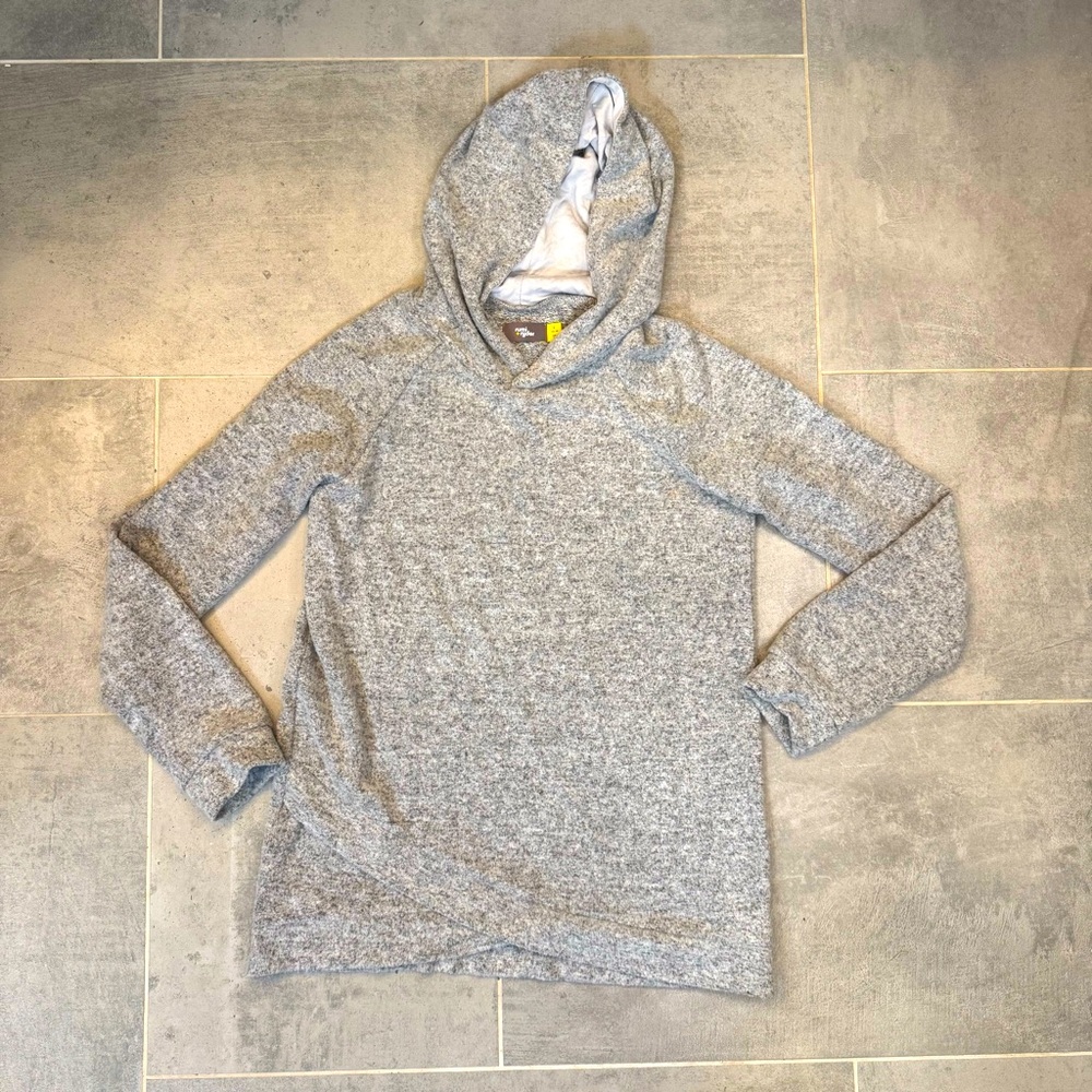 Rumi & Ryder Grey Pullover Hoodie Size Large Girls 12-14 layered hem